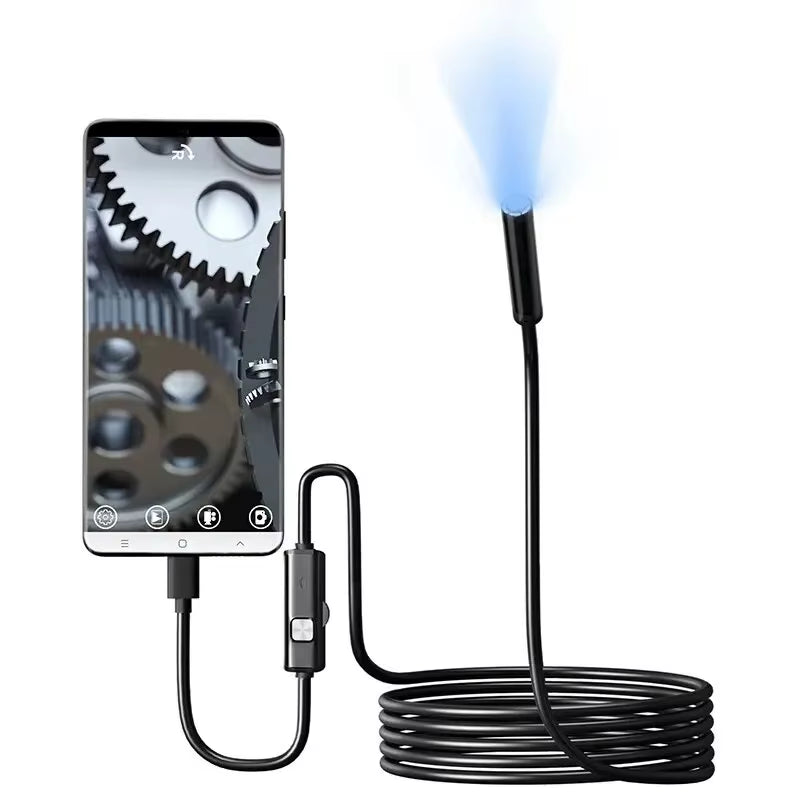 7.0MM IP67 Waterproof USB Type-C Endoscope Camera with 6 Adjustable LEDs – Flexible Inspection Borescope for Android Phones & PCs