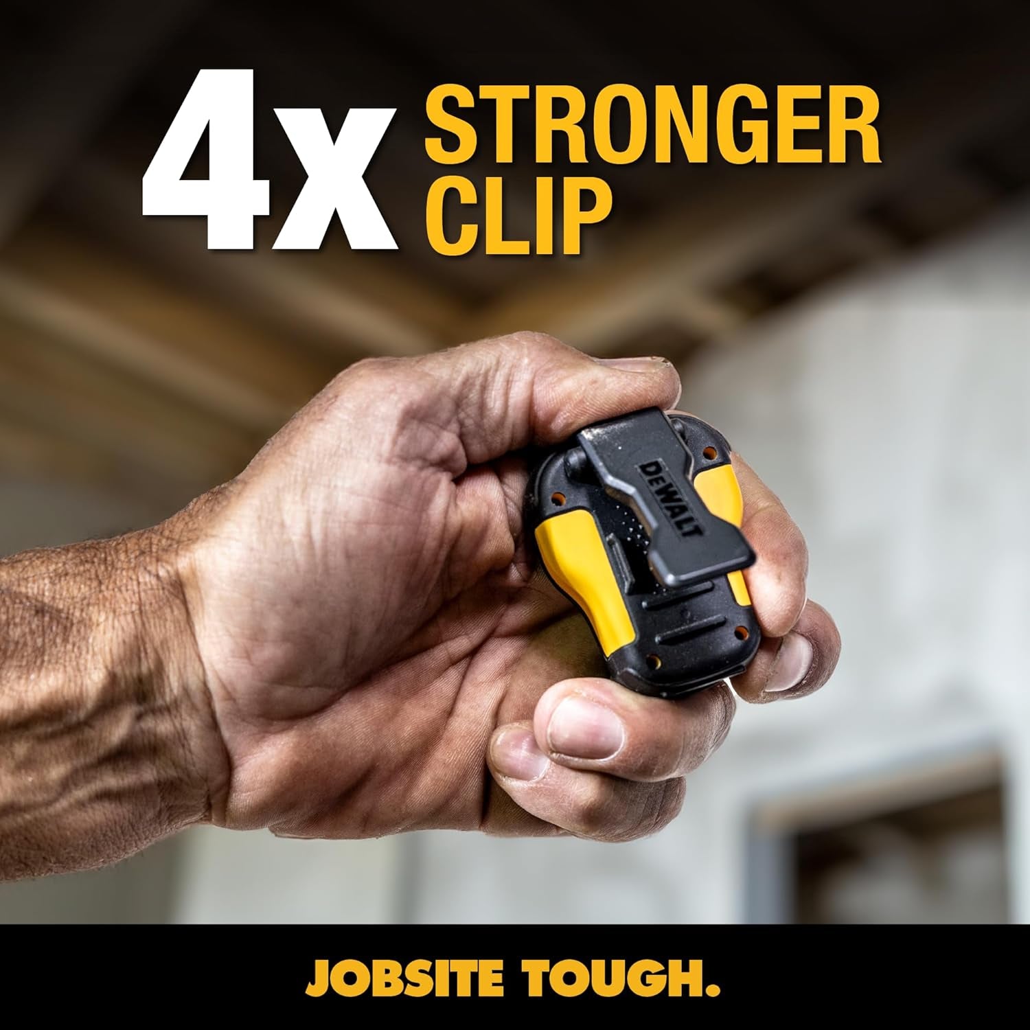 Wearable Bluetooth Speaker (Updated Version), Clip-On Wireless Jobsite Pro Water-Resistant Portable Speaker (Non-Magnetic), Built-In Mic for Hands-Free Music/Calls, Bluetooth Speaker (Yellow)