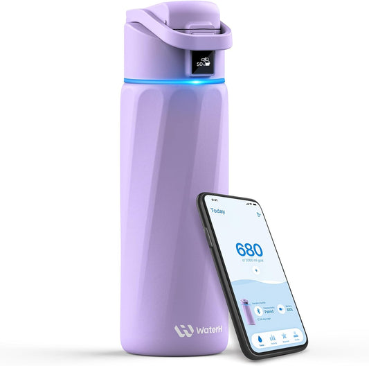 Boost Smart Water Bottle – 24oz BPA-Free Stainless Steel Vacuum Insulated with Hydration Reminder & App Tracker, Wide Mouth Design, Perfect Gift