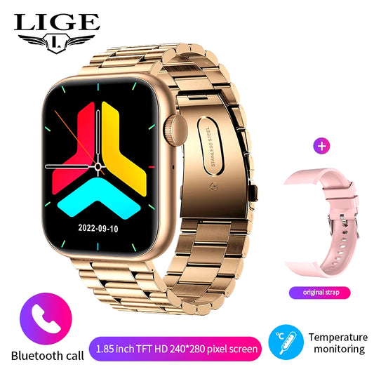 2025 Smartwatch with Wireless Charging – Bluetooth Calling, Custom Watch Faces | Fitness Tracker for Men & Women