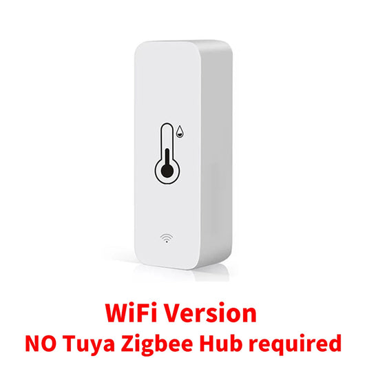 Tuya Zigbee & WiFi Temperature & Humidity Sensor – Smart Indoor Climate Monitor Compatible with Alexa & Google Assistant Voice Control