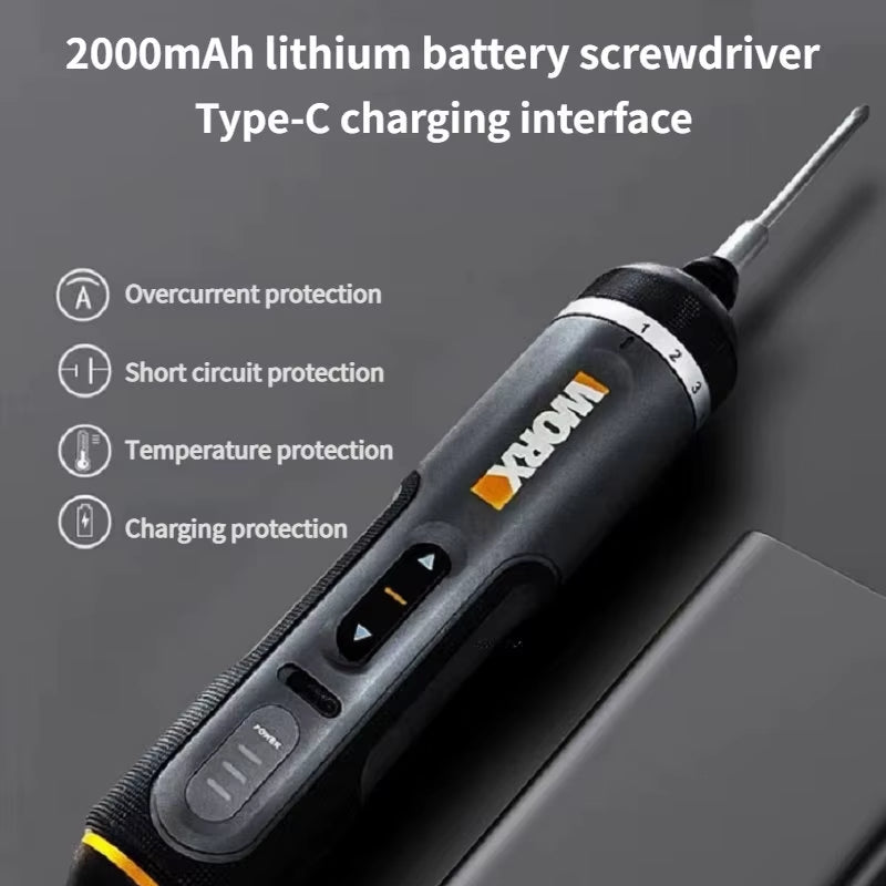 Worx 4V Mini Cordless Electric Screwdriver Set WX240 WX241 WX242 – USB Rechargeable Smart Hand Drill Tools