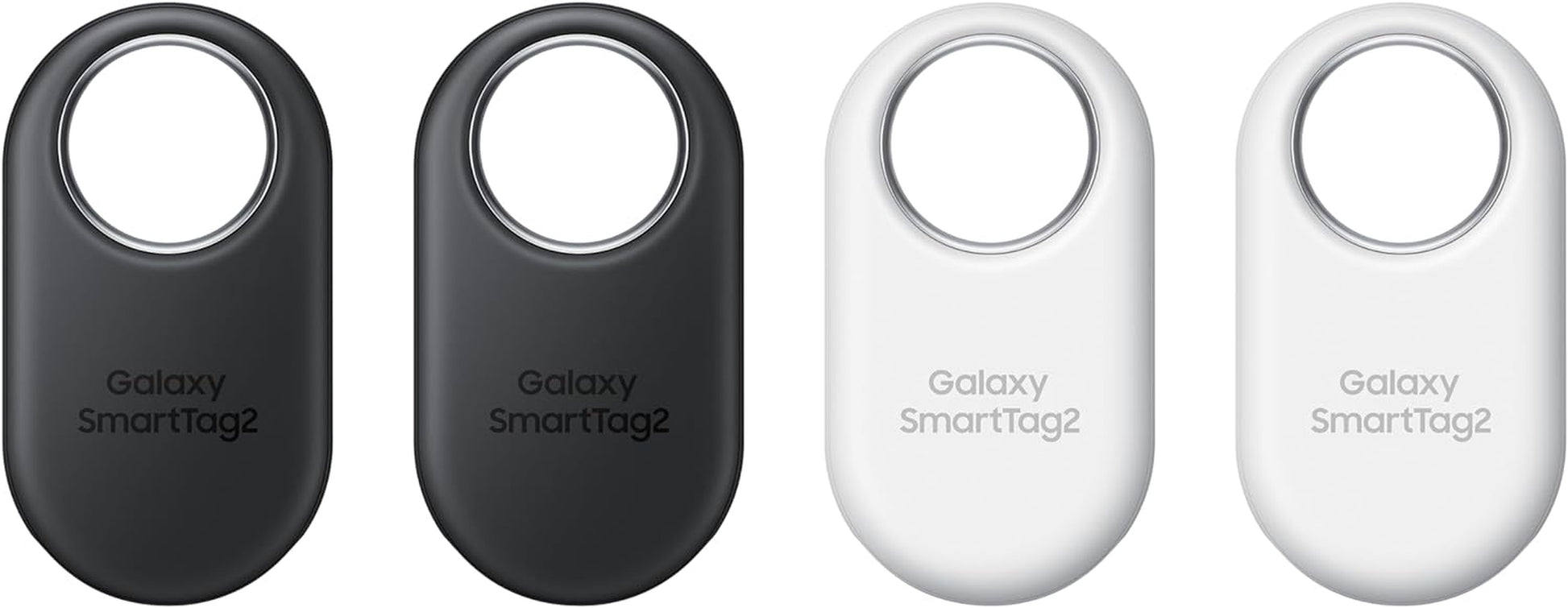 SmartTag2 (2023) 4-Pack – Bluetooth + UWB Tracker with 1.5 Year Battery, IP67 Waterproof, App-Enabled Item Finder – Black/White (Global Edition, No US Warranty)