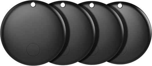 AirTag for Android (4-Pack) – Bluetooth Item Tracker Compatible with Google Find My Device App – Smart Key, Wallet, Backpack Finder – Not for iOS or Huawei – Black