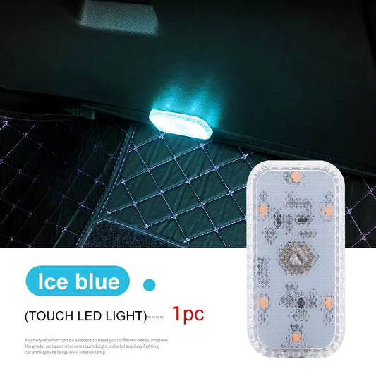 LED Touch Mini Wireless Car Interior Light – USB Rechargeable Auto Roof, Ceiling, Reading Lamp for Door, Footwell, Trunk, and Storage Box