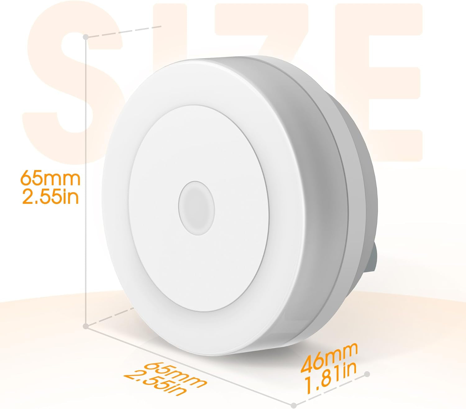  LED Night Lights Plug into Wall [4-Pack.] Automatic Light Sensor | Warm White Glow | For Kids, Bathroom, Hallway & More
