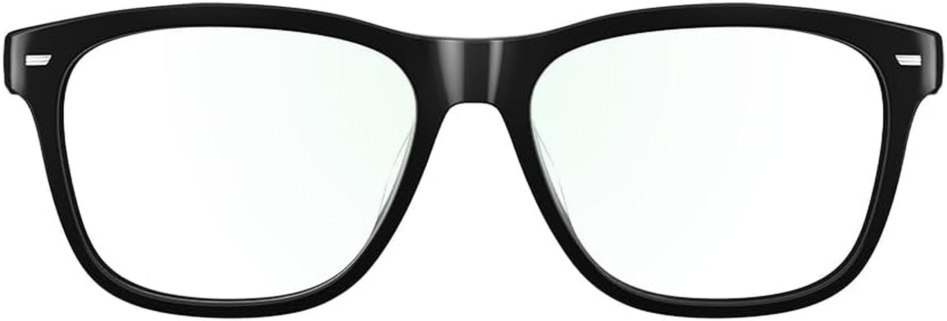 Echo Frames (Latest Model) – Smart Glasses with Alexa Built-In, Square Classic Black Frames with Blue Light Filtering Lenses